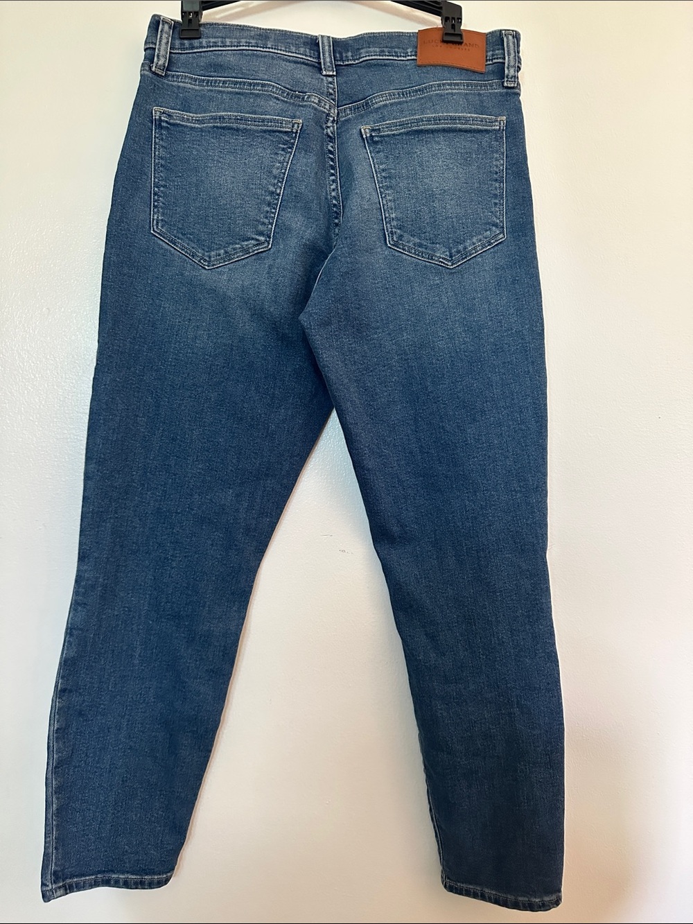 Lucky Brand Women's AVA Mid Rise Skinny Distressed Dark Blue Jeans - Picture 3 of 5